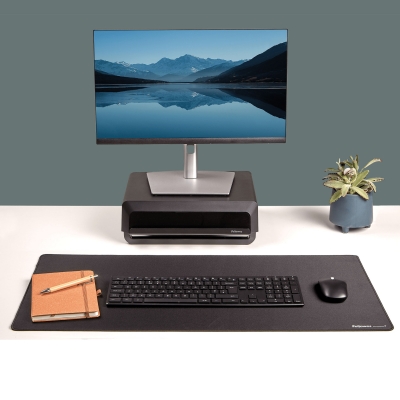 Mousepad birou Fellowes, breyta microban, negru